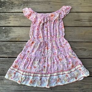 Girls’ Pink Floral Bebop Cottagecore Dress